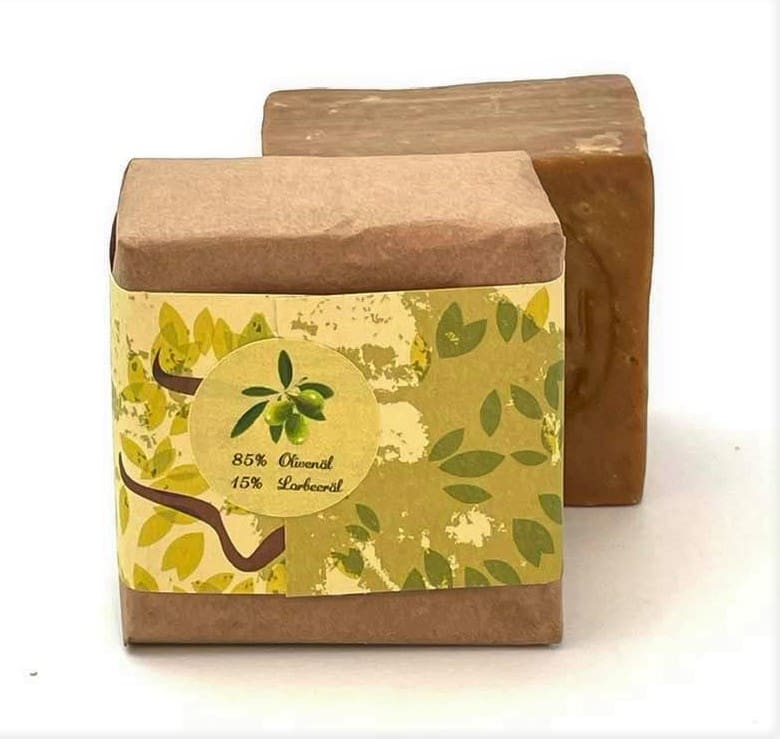 Alepposeife 85% Olivenöl / 15% Lorbeeröl, 7 Jahre gereift, ca.180g (3,94€/100g)