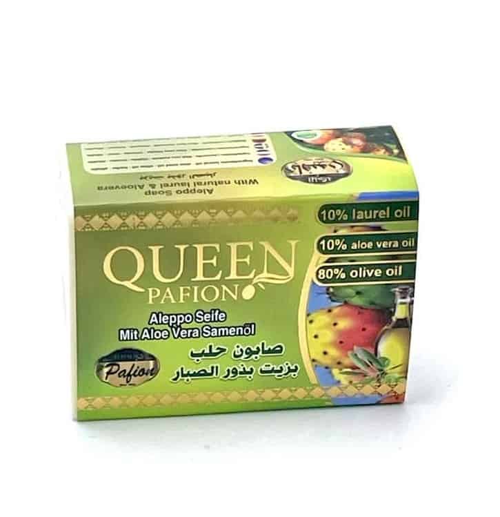 Alepposeife Premium aus kaltgepresstem Olivenöl (1.Pressung) mit 10% Lorbeeröl und 10% Aloe Vera, (Hergestellt im Kaltpressverfahren)(3,93€/100g)