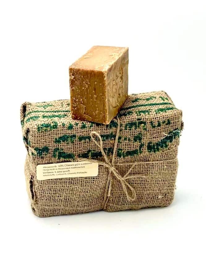 Hochwertige, Handgefertigte  Alepposeife MR60 - 40% Olivenöl / 60% Lorbeeröl, Reifezeit 6 Jahre – Bild 2