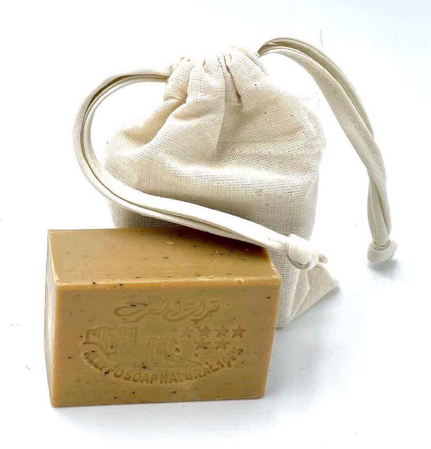 Alepposeife Deluxe von Sabouni im Geschenksäckchen - Tulpe 150g (4,20€/100g)