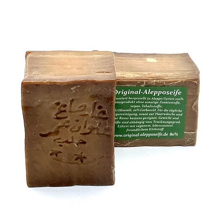 Neu aus Aleppo eingetroffen:  Alepposeife  - Reifezeit 3,5 Jahre - 80% Olivenöl/20% Lorbeeröl
