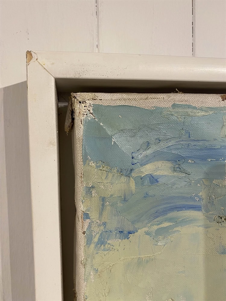 Vintage Painting Antwerp Across the Water - Image 4