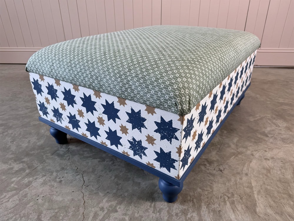 Blue Stars Ottoman - Image 5