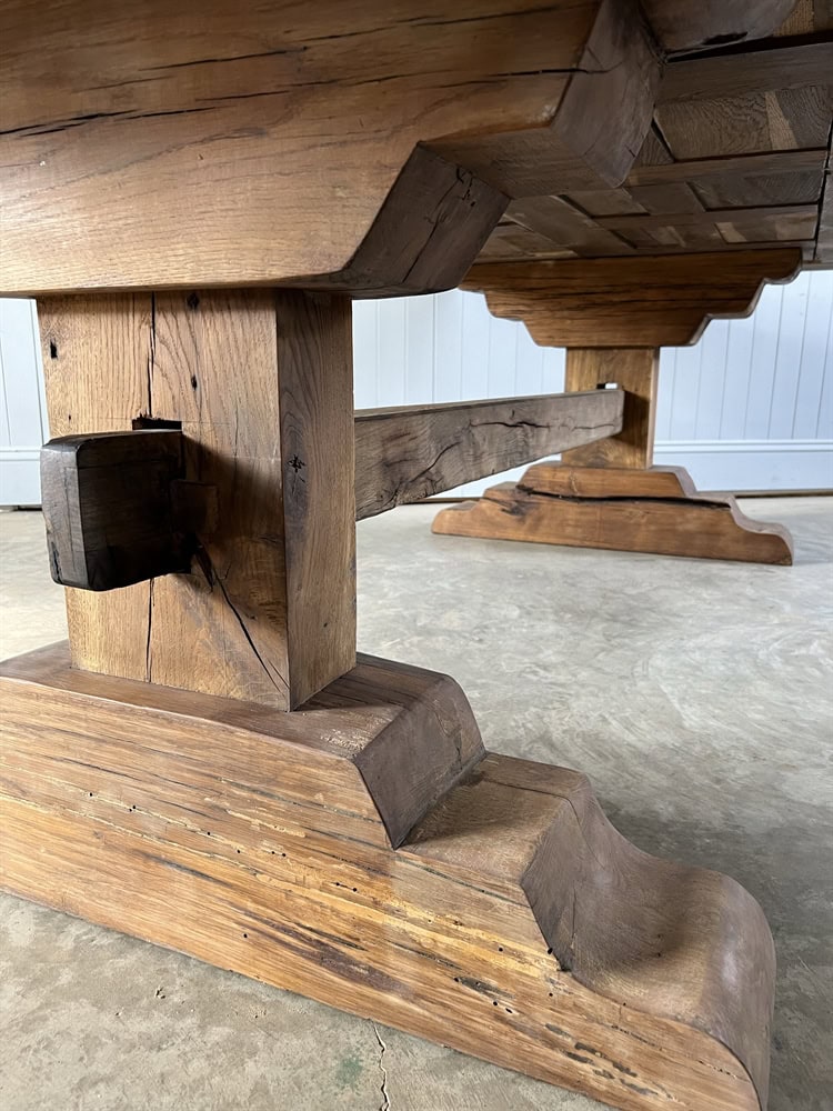 Oak and Elm Dining Table - Image 10