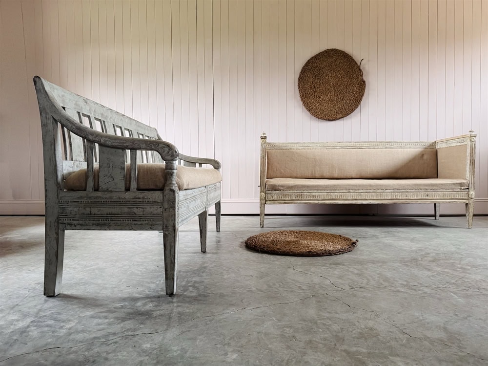 Antique Gustavian Bench / Settle - Image 10