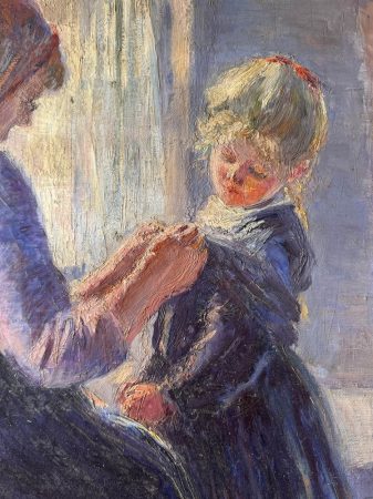 Mother Dressing Daughter Painting