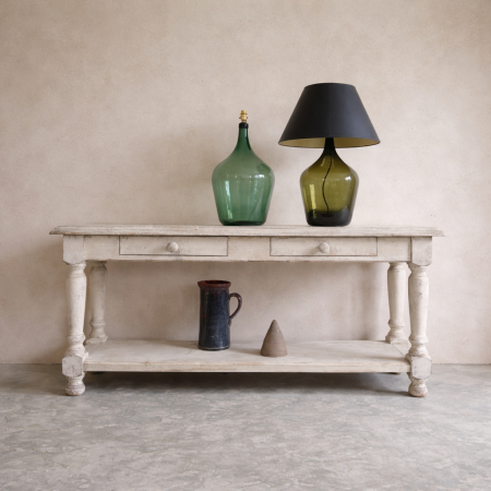 Upcycled Antique French Bottle Lamps