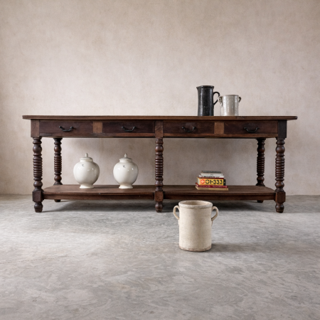 Antique Walnut Drapers Table