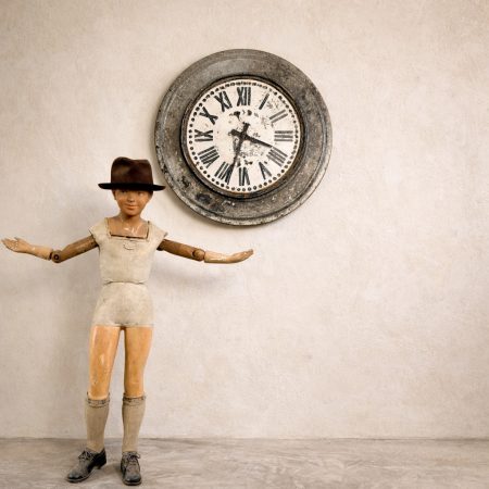 Zinc Tower Clock 19th Century