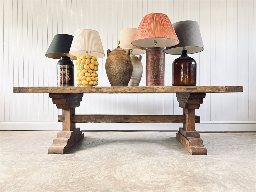 Oak and Elm Dining Table - Image 11