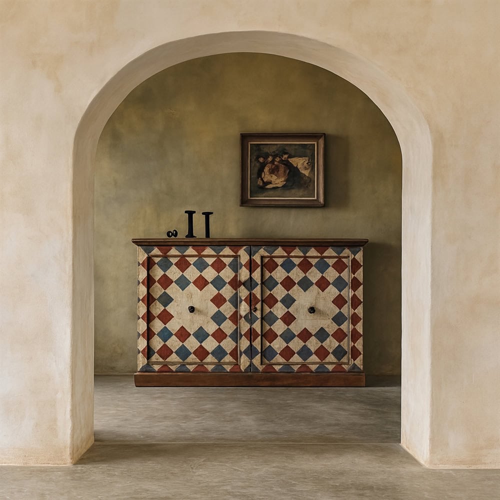 Harlequin Painted Cupboard