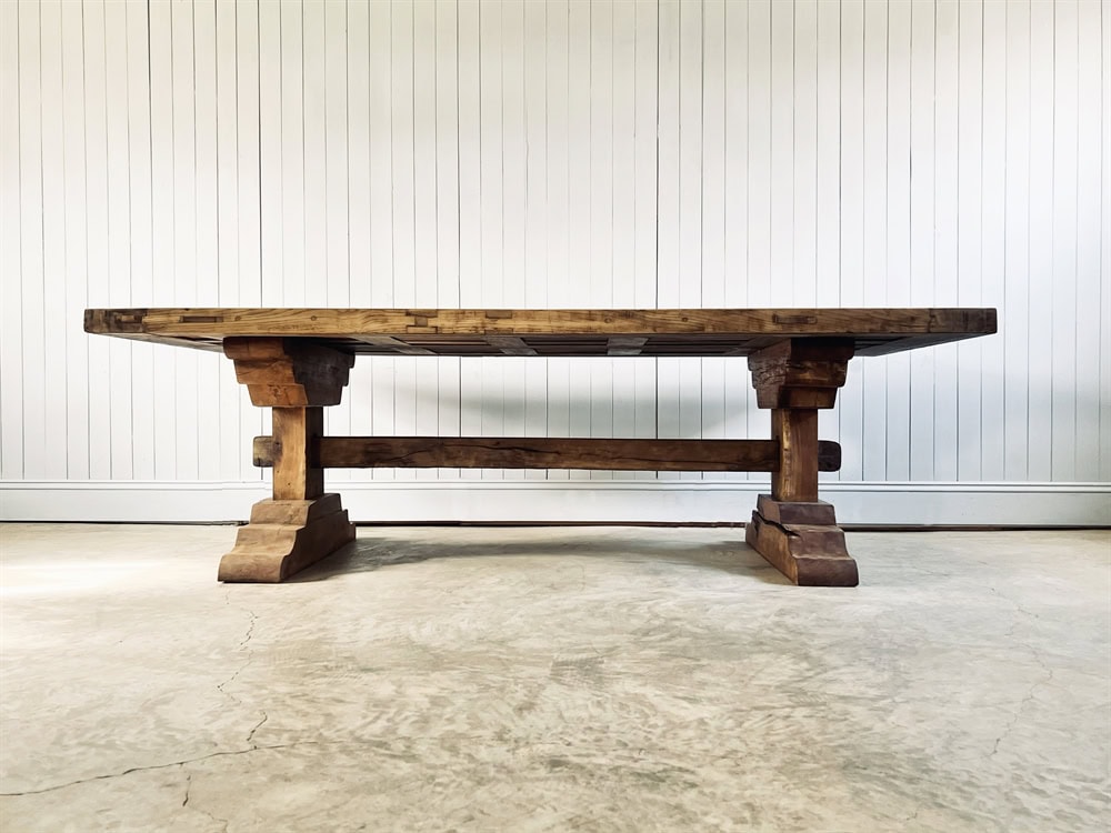 Oak and Elm Dining Table - Image 6