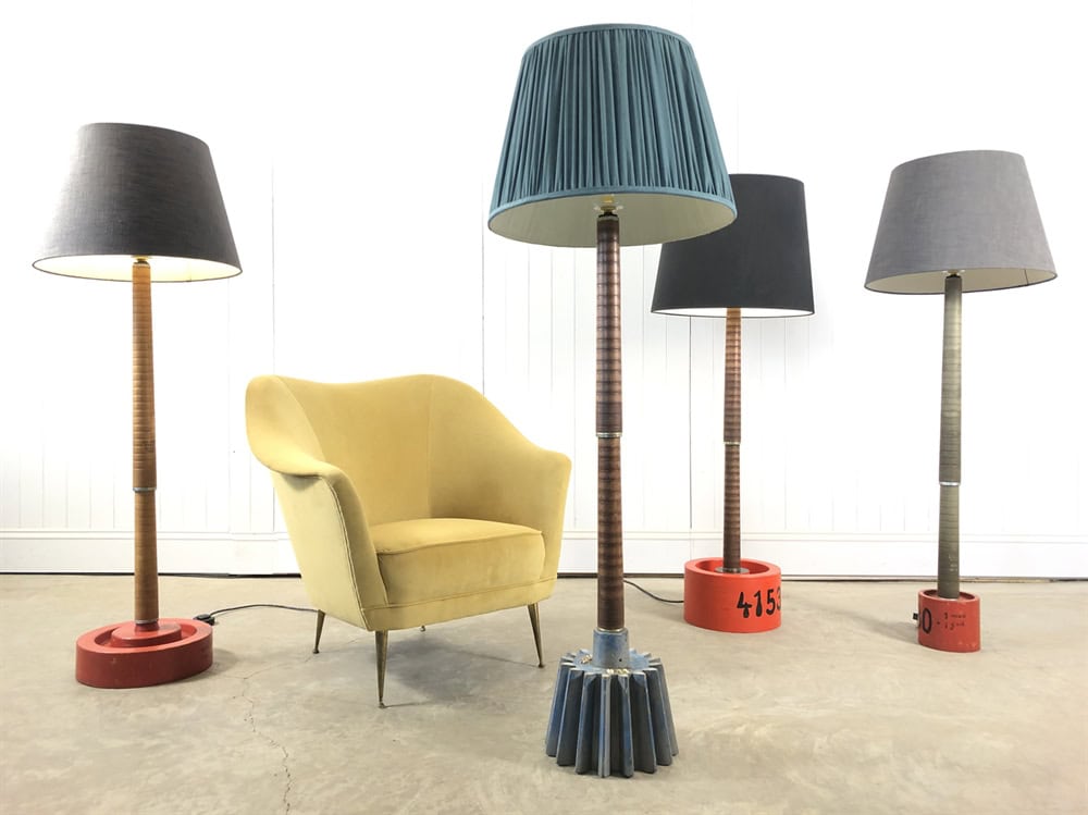 Upcycled Bobbin Standard Lamp - Image 5