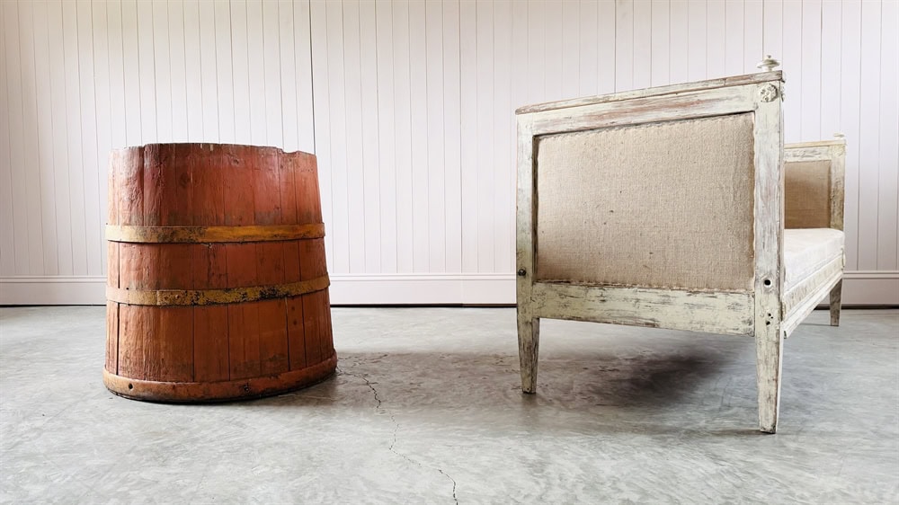 Antique Gustavian Bench / Settle - Image 4