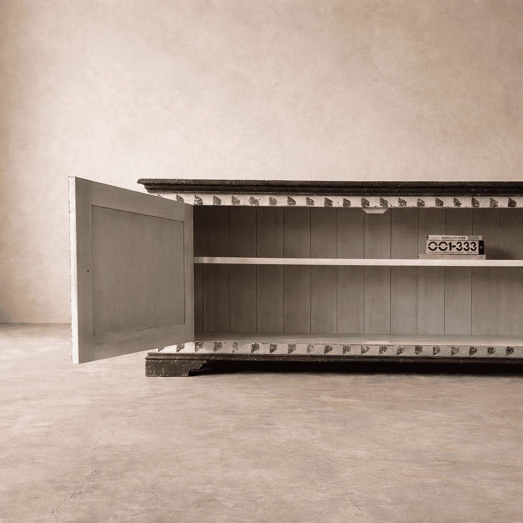 Black & White Chevron Sideboard - Image 4