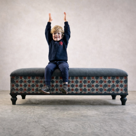 Grain Sack Footstool