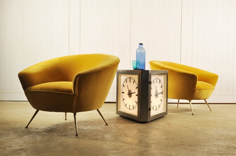 Triple Sided Station Clock