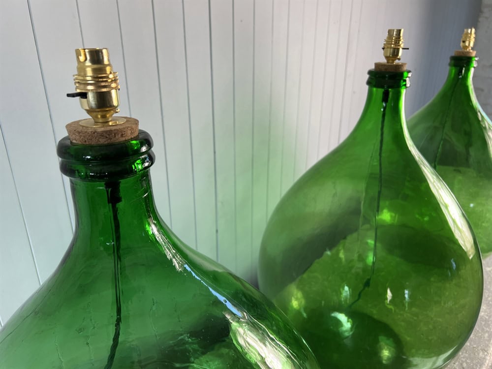 Large Italian Bottle Lamps - Image 3