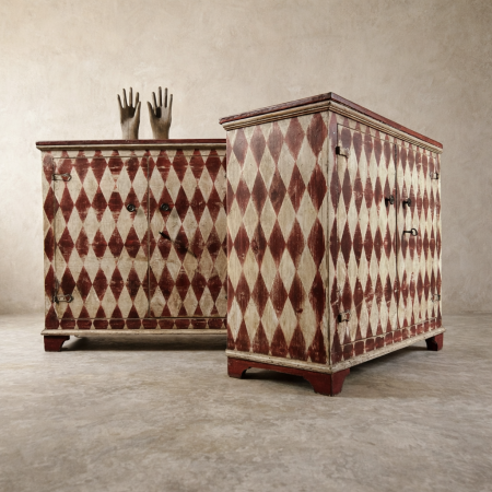 Harlequin Painted Cupboard