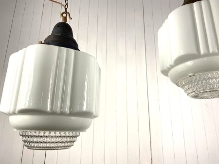Art Deco Opaline Pendants