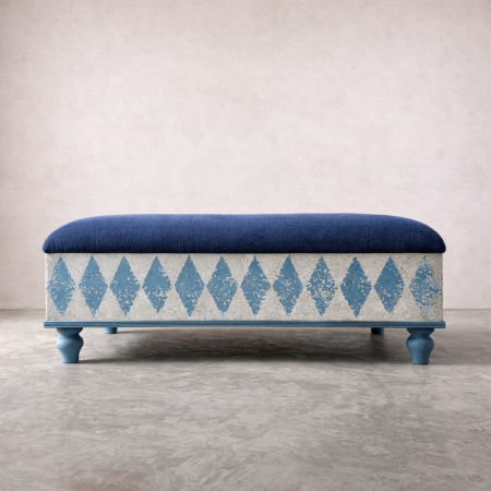 Blue Diamonds Bespoke Ottoman