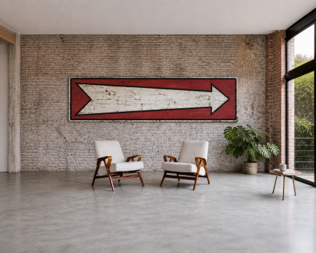 3.6 m Hand Painted Fairground Arrow Sign