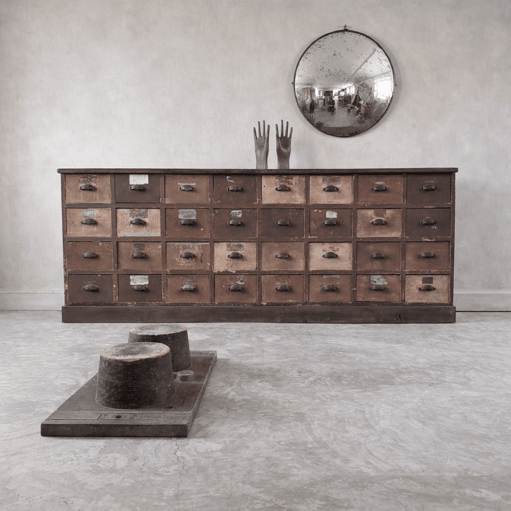 vintage industrial bank of drawers furniture