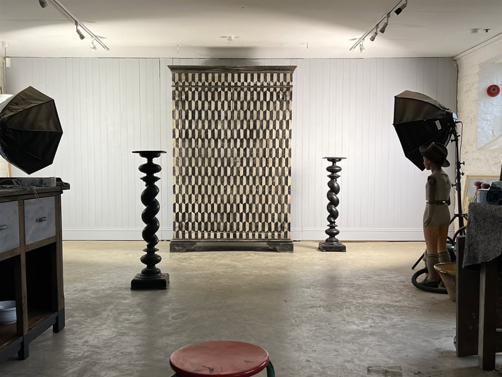 Harlequin Painted Cupboard - Image 5