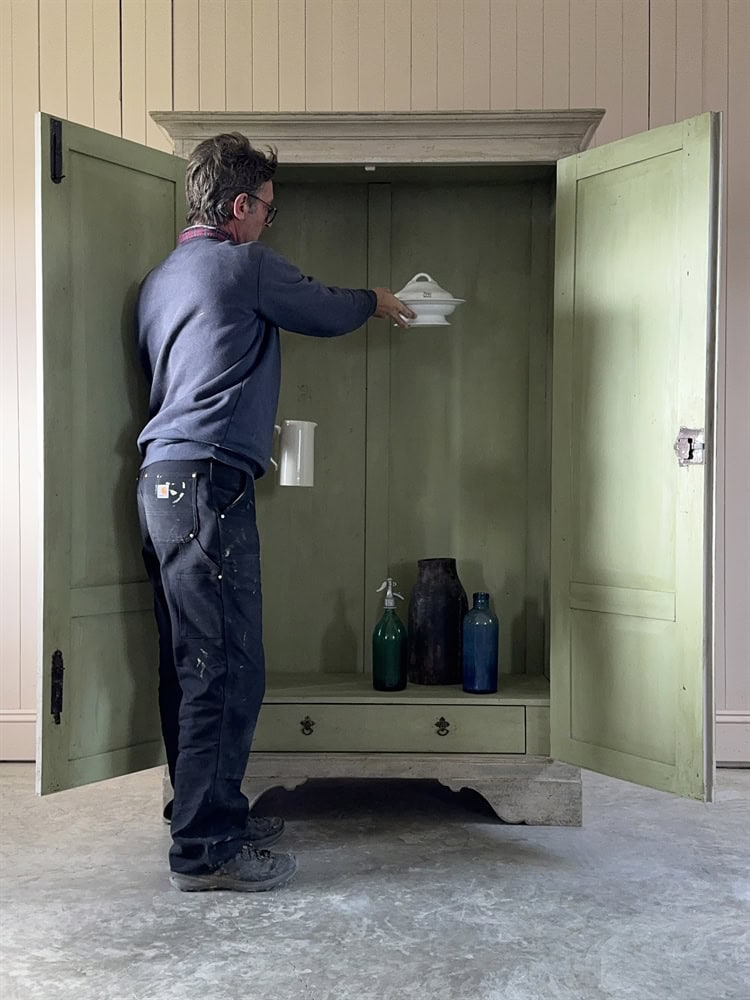 Antique Painted Italian Cupboard - Image 8