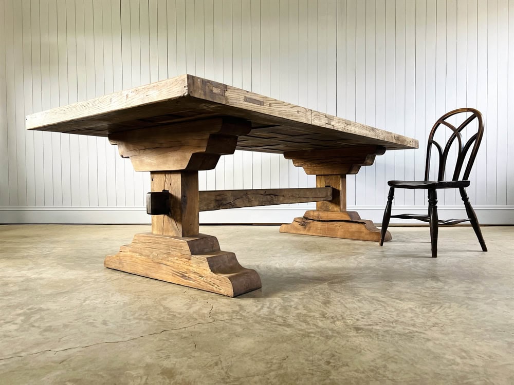 Oak and Elm Dining Table - Image 7