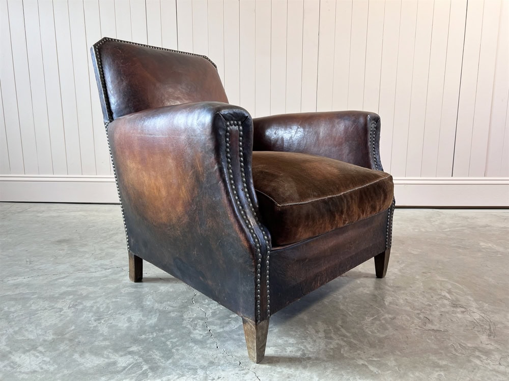 French Leather Armchair