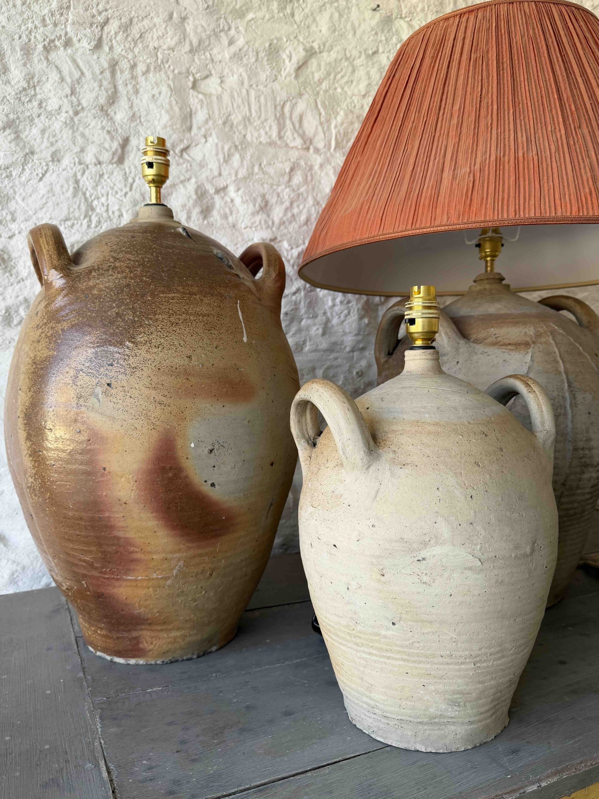 French Stoneware Jar Lamps - Image 5