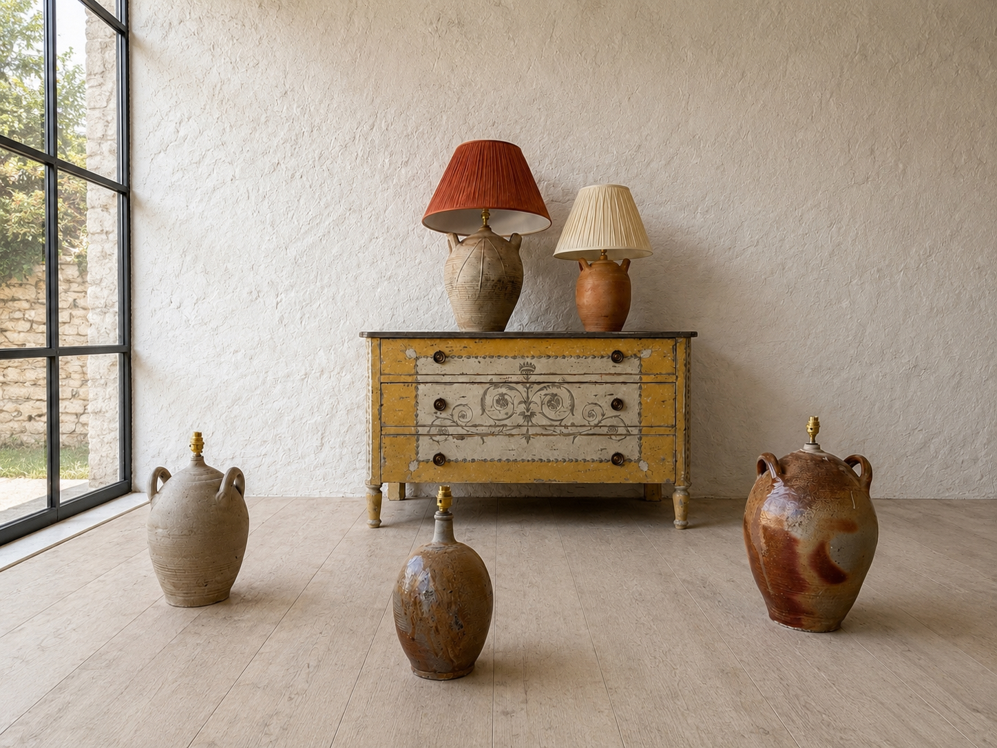 French Stoneware Jar Lamps - Image 4