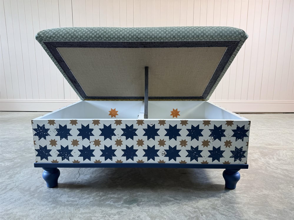 Blue Stars Ottoman - Image 7