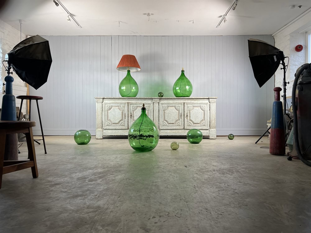 Large Italian Bottle Lamps - Image 9