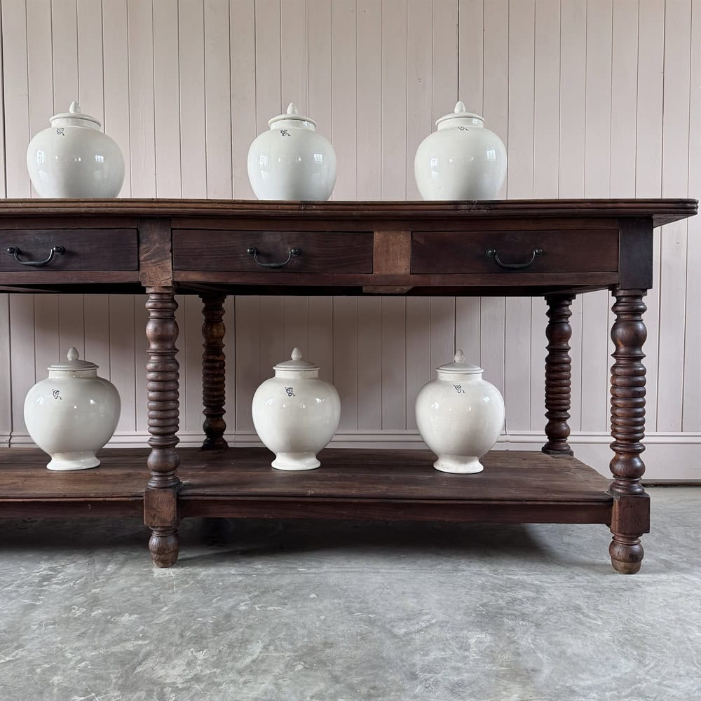 Antique Walnut Drapers Table - Image 2