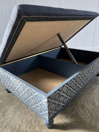 Italian Inspired Upholstered Ottoman