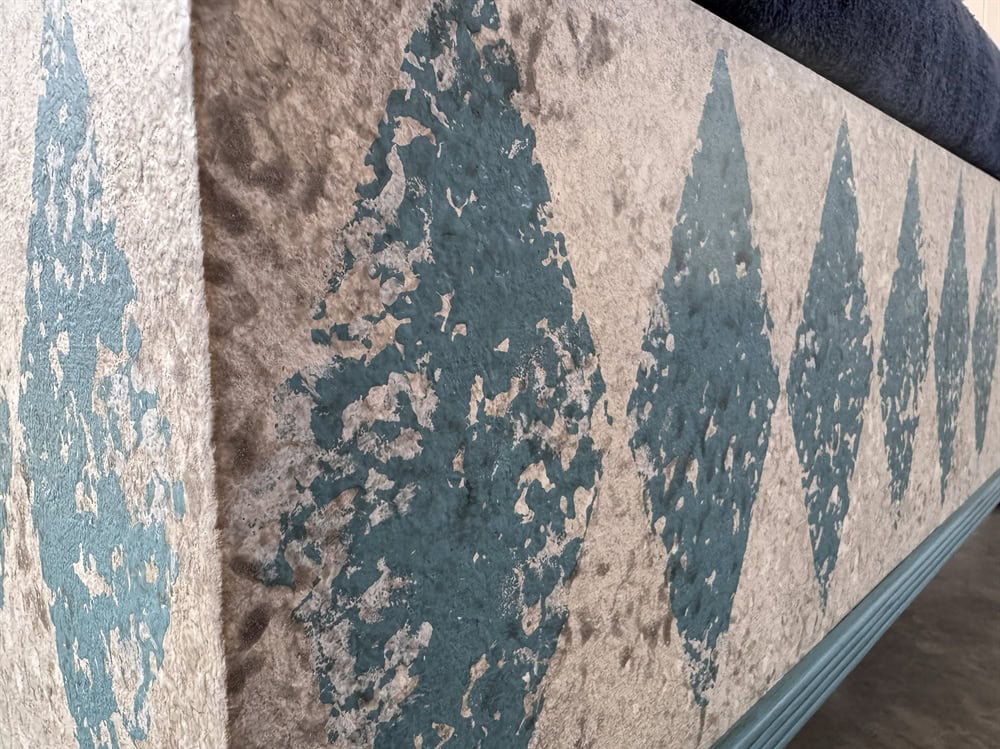 Blue Diamonds Bespoke Ottoman - Image 12