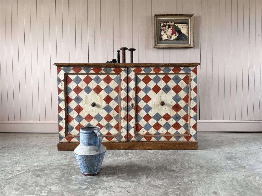 Harlequin Painted Cupboard - Image 12