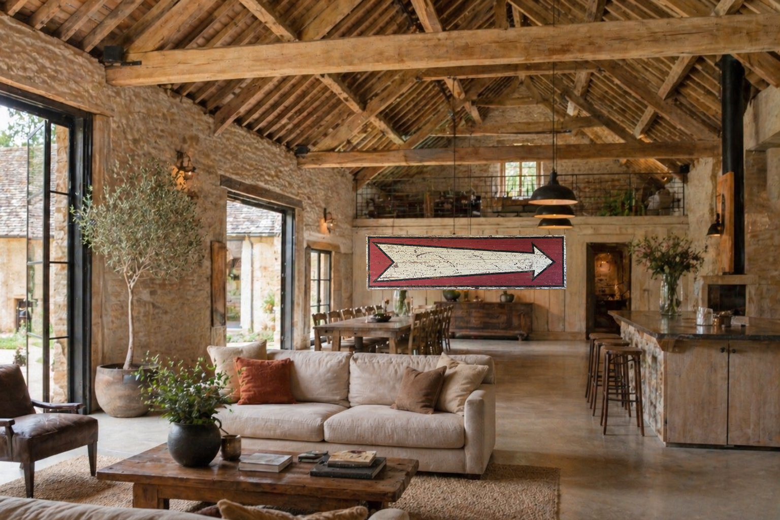 3.6 m Hand Painted Fairground Arrow Sign - Image 6