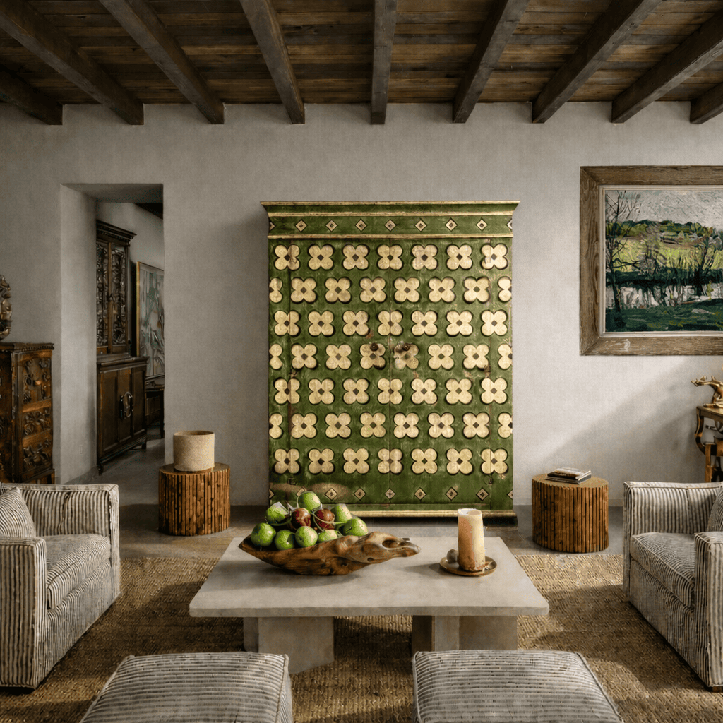 Green Clover Cupboard – Painted Decorative Cupboard