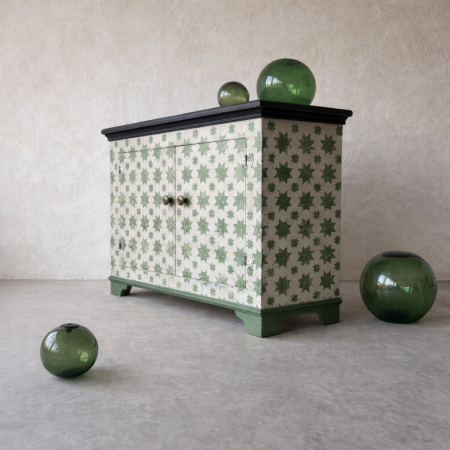 Calke Green Stars – Bespoke Painted Sideboard