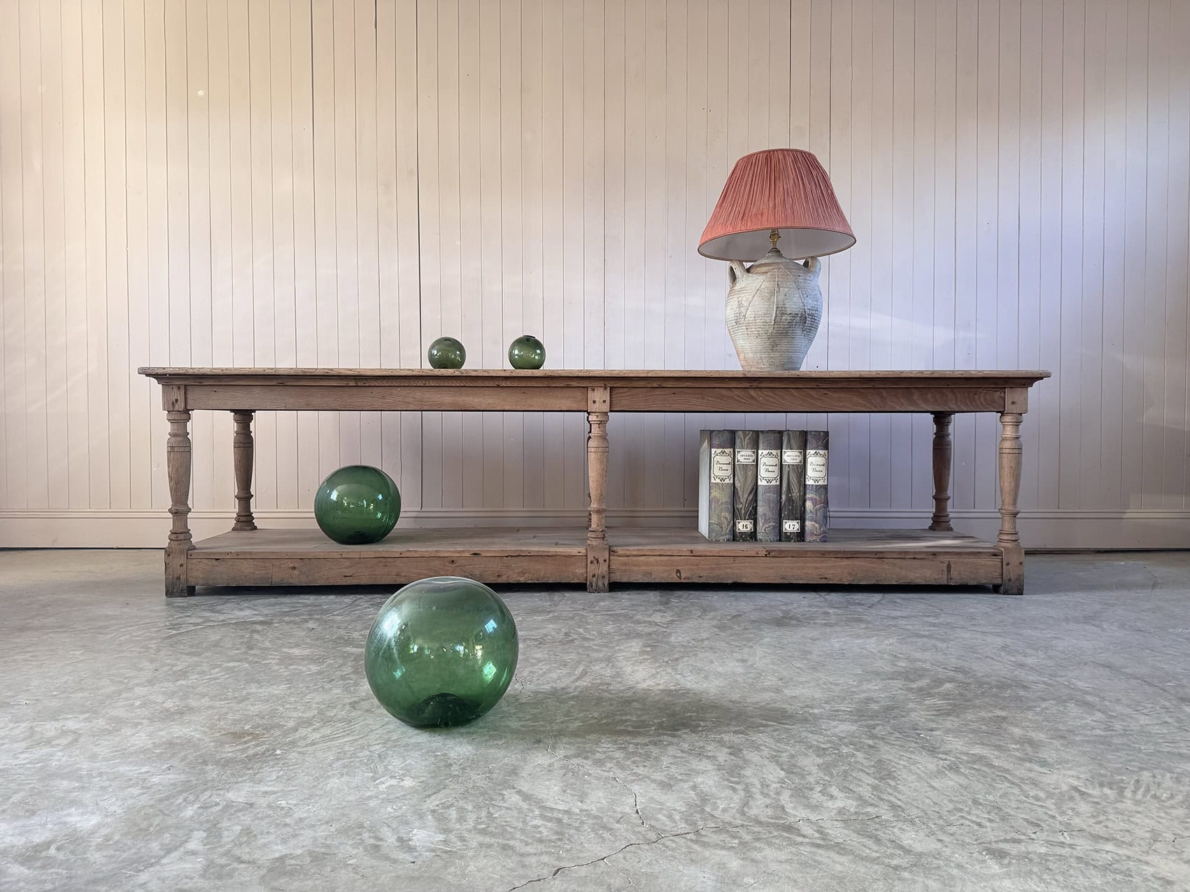 Antique Oak Drapers Table - Image 7