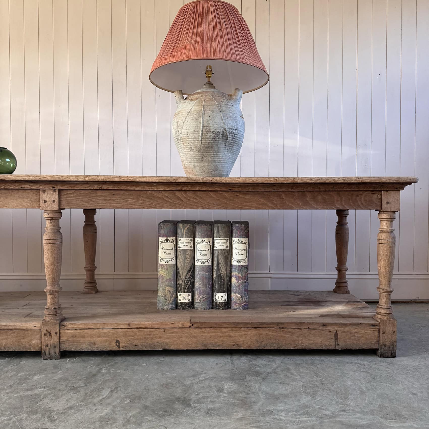 Antique Oak Drapers Table - Image 3