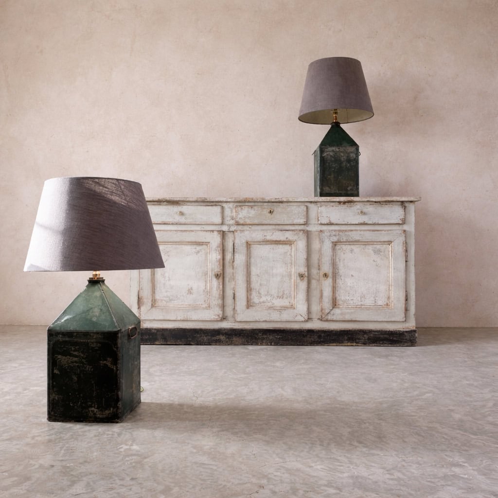 Vintage Oil Canister Table Lamps - Image 4