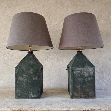 Vintage Oil Canister Table Lamps