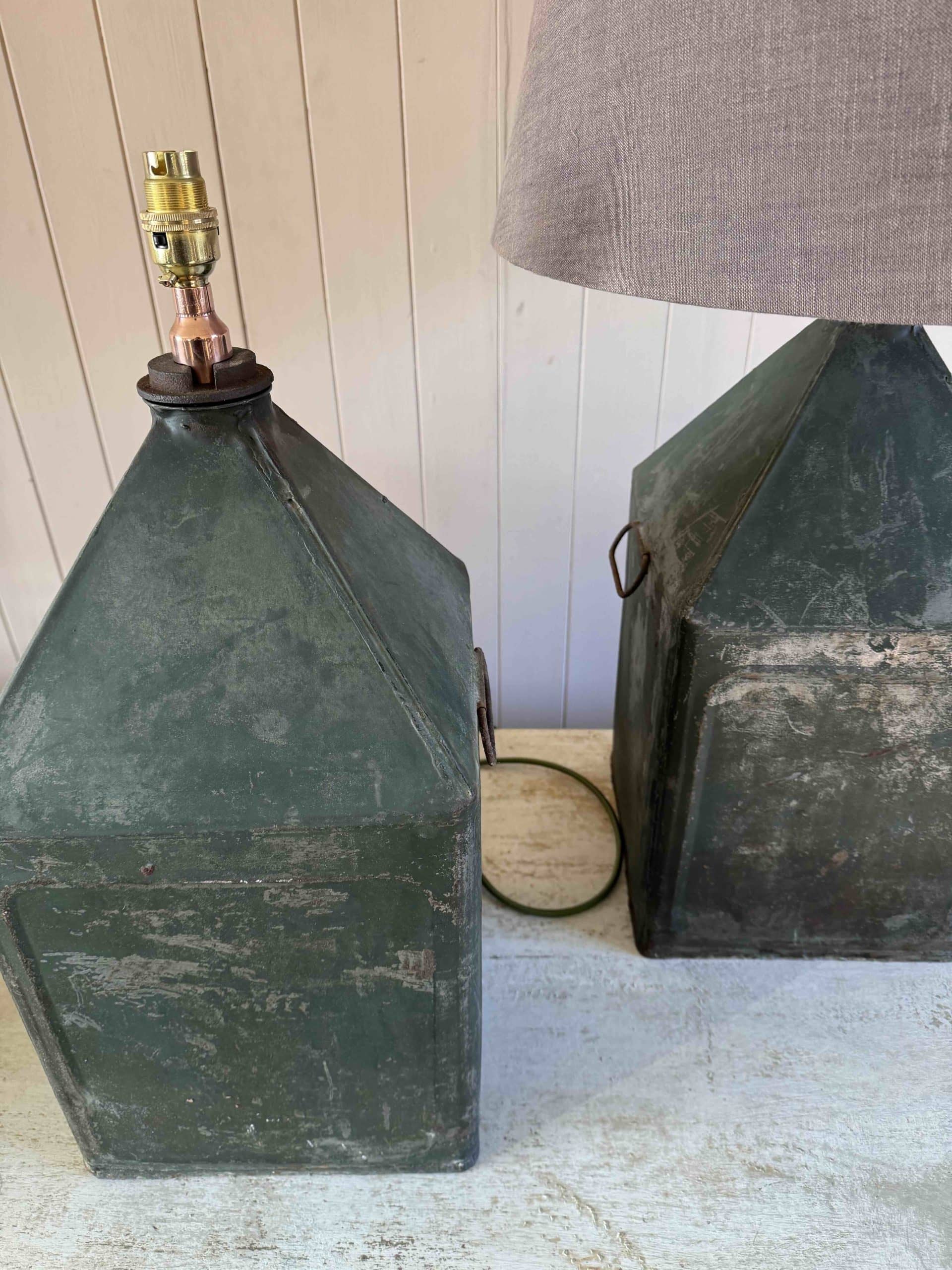 Vintage Oil Canister Table Lamps - Image 3