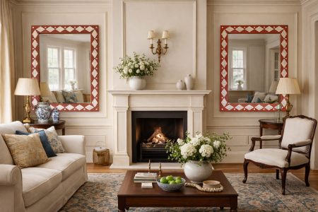 Bespoke Harlequin Painted Mirror