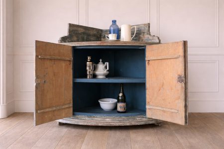 Swedish Antique Corner Cupboard