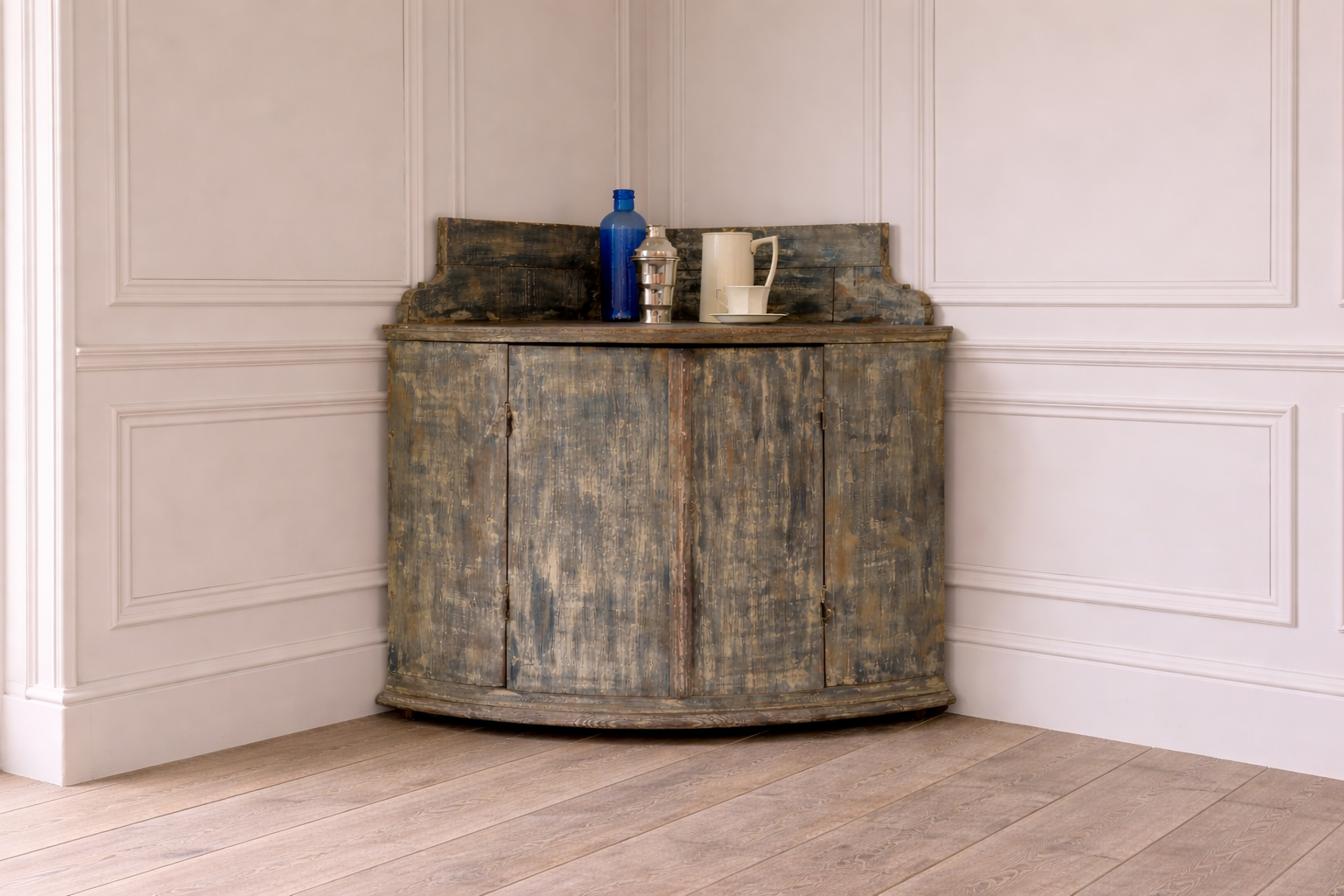 Swedish Antique Corner Cupboard - Image 3